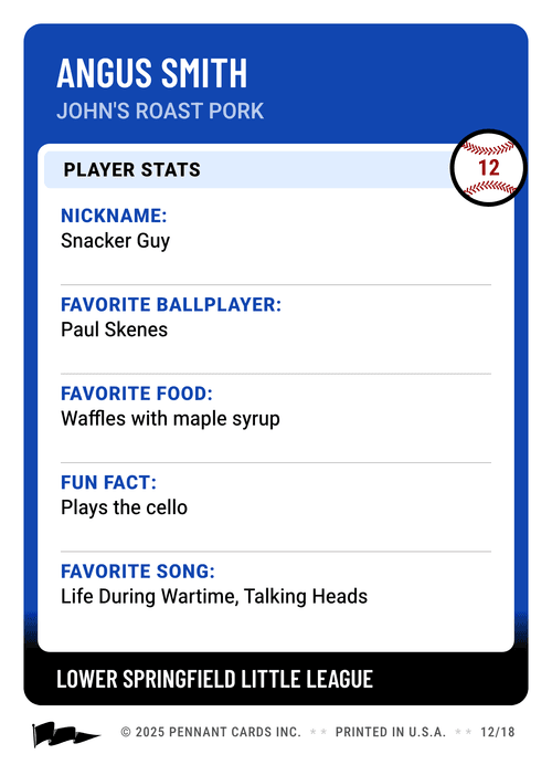 Trading card back