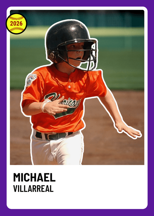 Custom softball card in the Classic 2 design