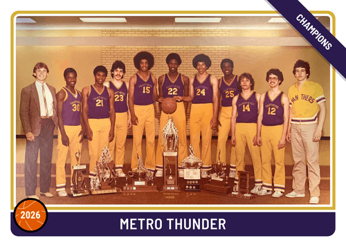 Custom basketball team card in the Classic 3 design